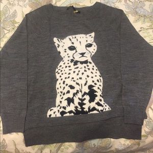 French connection snow leopard sweater