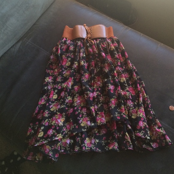 A floral skirt