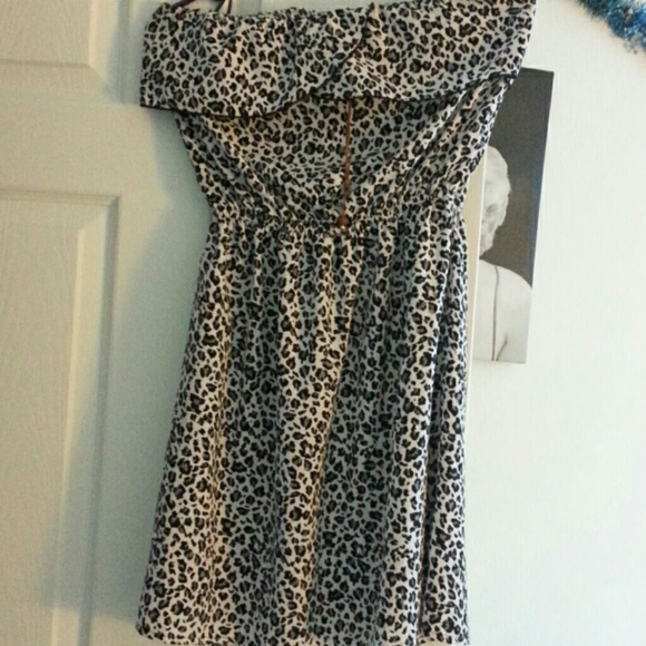 Cheetah Print Strapless Dress