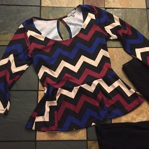 ✨✨Multi Color Peplum Charlotte Russe Top✨✨