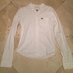 100% cotton cozy button down shirt Hollister