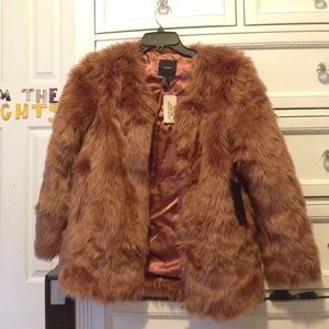 BRAND NEW Mauve fur coat