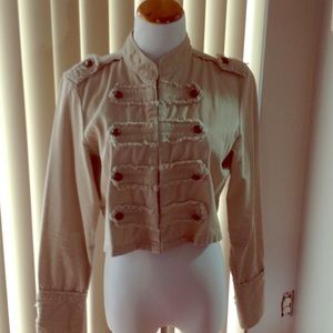 Beige Military Style Jacket