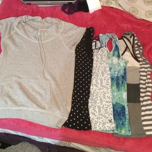 4 tank tops & a work out  top bundle