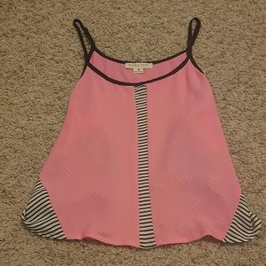 Pink and zebra crop top
