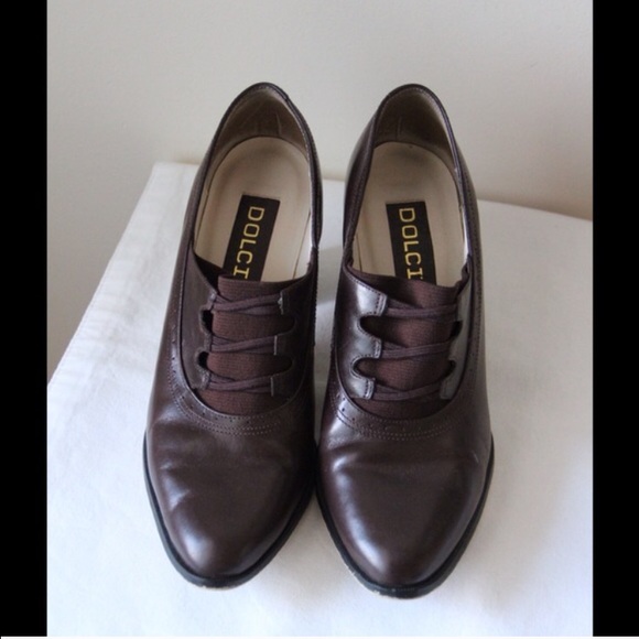 Dolcis Shoes - Dolcis leather Oxford heels 7-7.5
