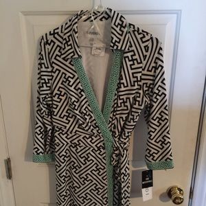 Zebra and teal dress