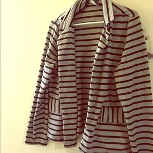 Striped sweater blazer