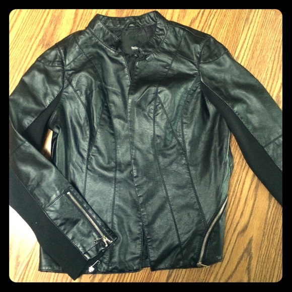 Black leather jacket
