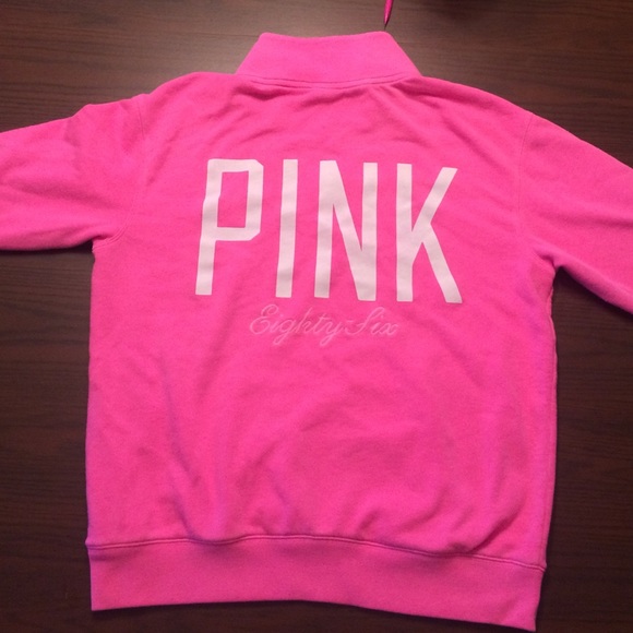Quarter Zip Pink Sweatshirt
