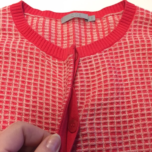🌵SOLD Cos Waffle Knit Textured Cotton Cardigan - Picture 2 of 2