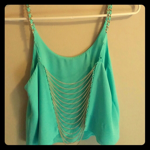 Teal backless tank