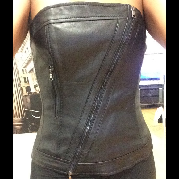 BCBGMaxazria. Black Corset Top