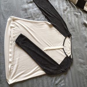 Victoria's Secret half button-up baseball tee