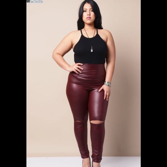 Faux leather leggings