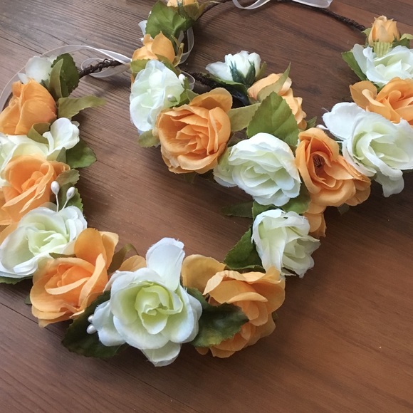Orange & Cream Flower Crowns 🌟