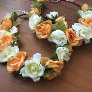Orange & Cream Flower Crowns 🌟