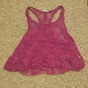 Racerback Lace Crop Top