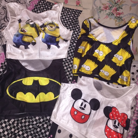 4 crop tops size s