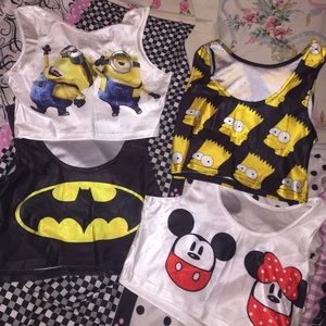 4 crop tops size s 4 crop tops size s