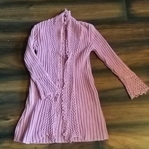 GIRL'S SZ 7 / 8 LONG DUSTER SWEATER