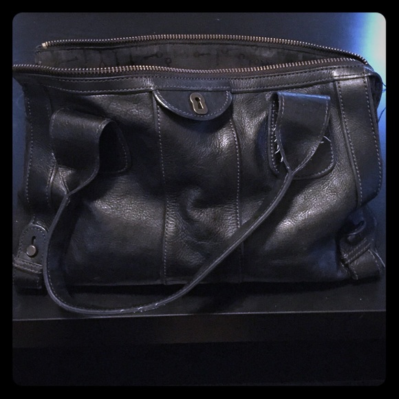 Fossil black leather purse