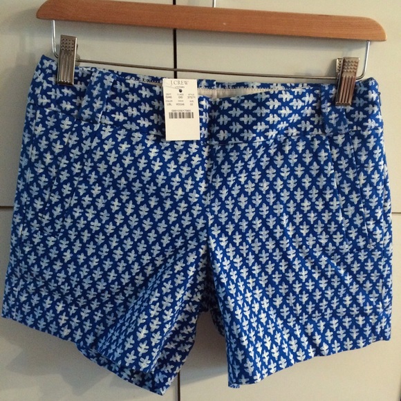 NWT J.crew Factory 5" Blue Print Chino Short