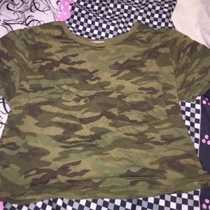 Army crop top