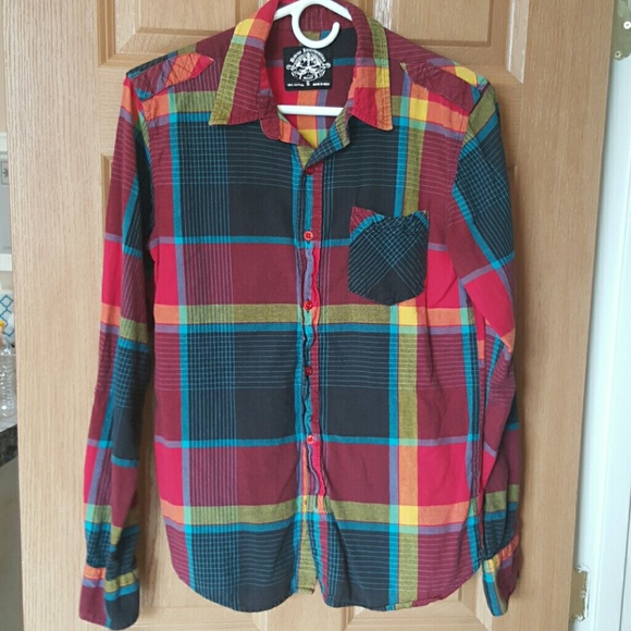 Cotton plaid button down