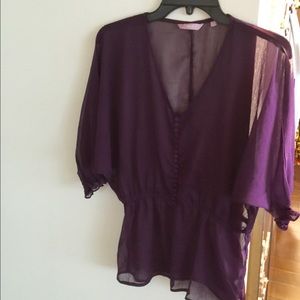 Purple Sheer Top