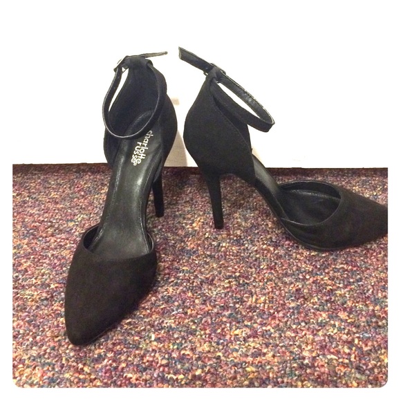 Black heels with ankle strap