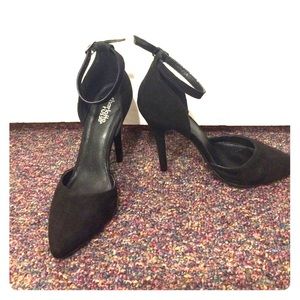 Black heels with ankle strap