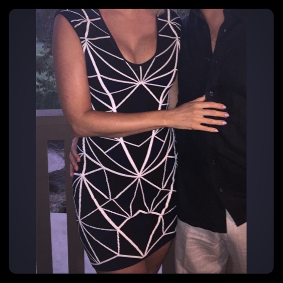Super sexy RVN geometric pattern dress