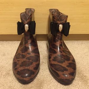 Cheetah print Rain boots
