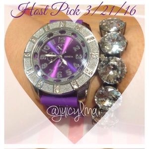 🎉HP3/21🎉💌watch💌purple💌large face💌rubber💌