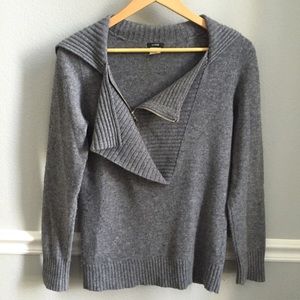 J. Crew Dream Zip cashmere blend sweater