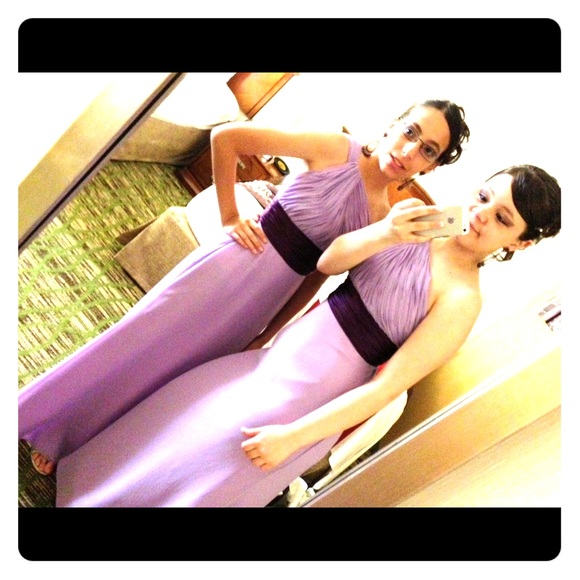 Purple strapped dress