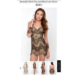 Lulus Black & Tan Dress