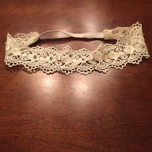 Lace bridal headband