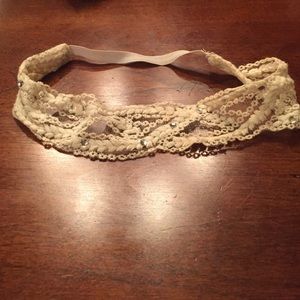 Lace bridal headband
