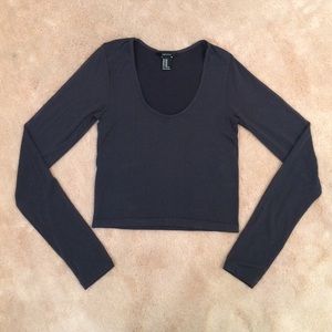 Charcoal grey crop top