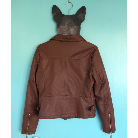 Brown Pleather Jacket - Picture 2 of 4