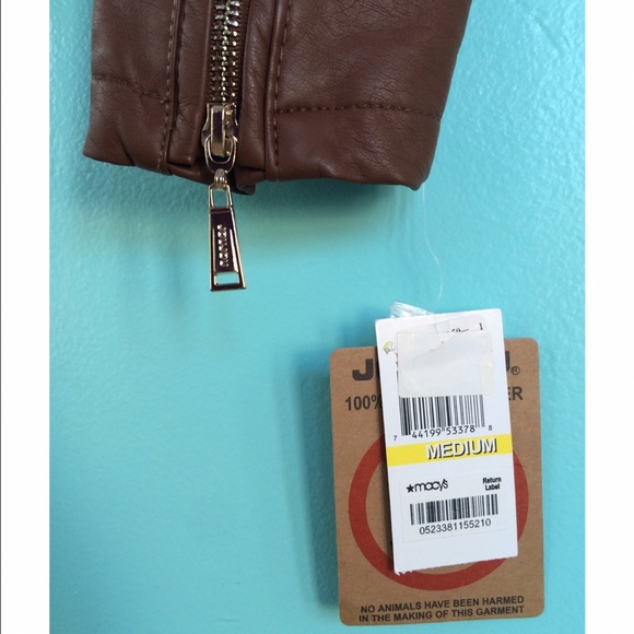 Brown Pleather Jacket - Picture 3 of 4