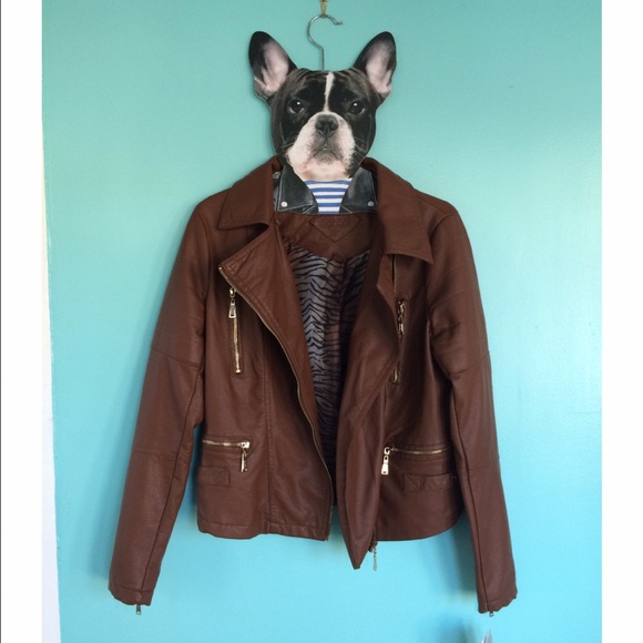 Brown Pleather Jacket - Picture 4 of 4