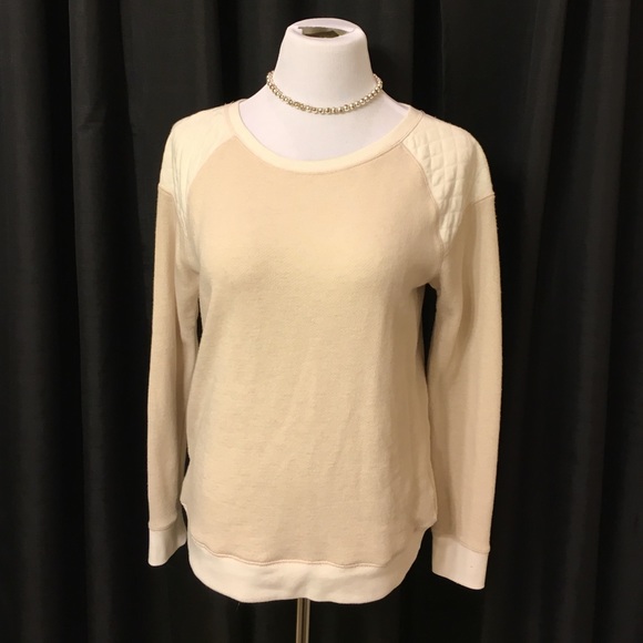 Cream Athlesiure top/sweatshirt
