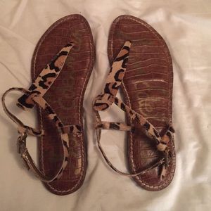leopard sandals