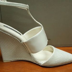 BCBG croc patterned mules