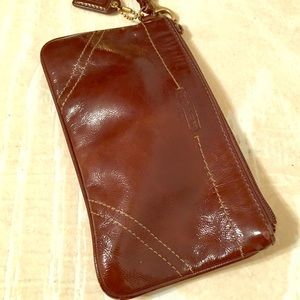 Dark Brown Coach Wristlet
