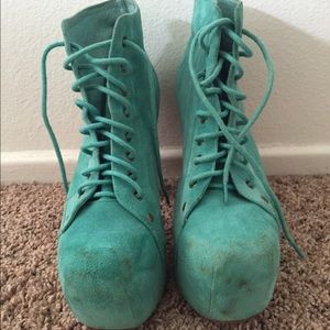 Turquoise Jeffery Campbell boots