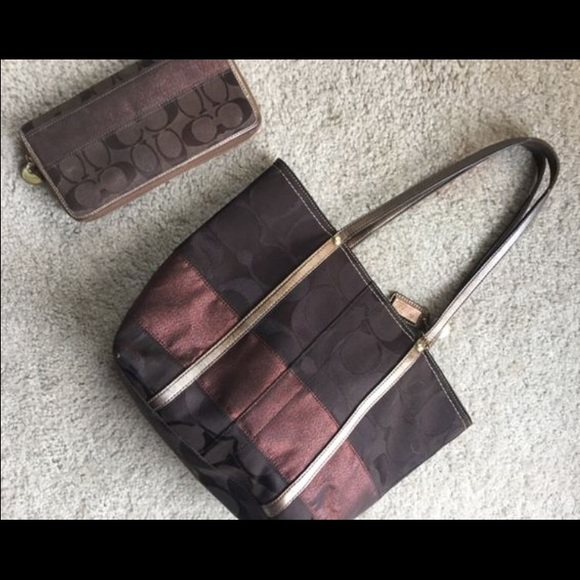 Coach purse and wallet combo